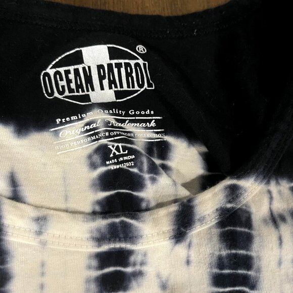 Ocean Patrol Mens XL Tie-Dye Tank Tops Set Of 2 Navy & Black Cotton Made In Indi - Picture 3 of 5